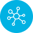Network connection nodes icon