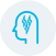 Stethoskop mit Kopfsilhouette Icon